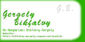 gergely bikfalvy business card